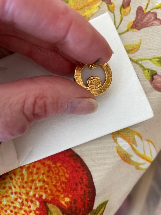 Joan Rivers Gold Dome Earrings - Picture 3 of 3